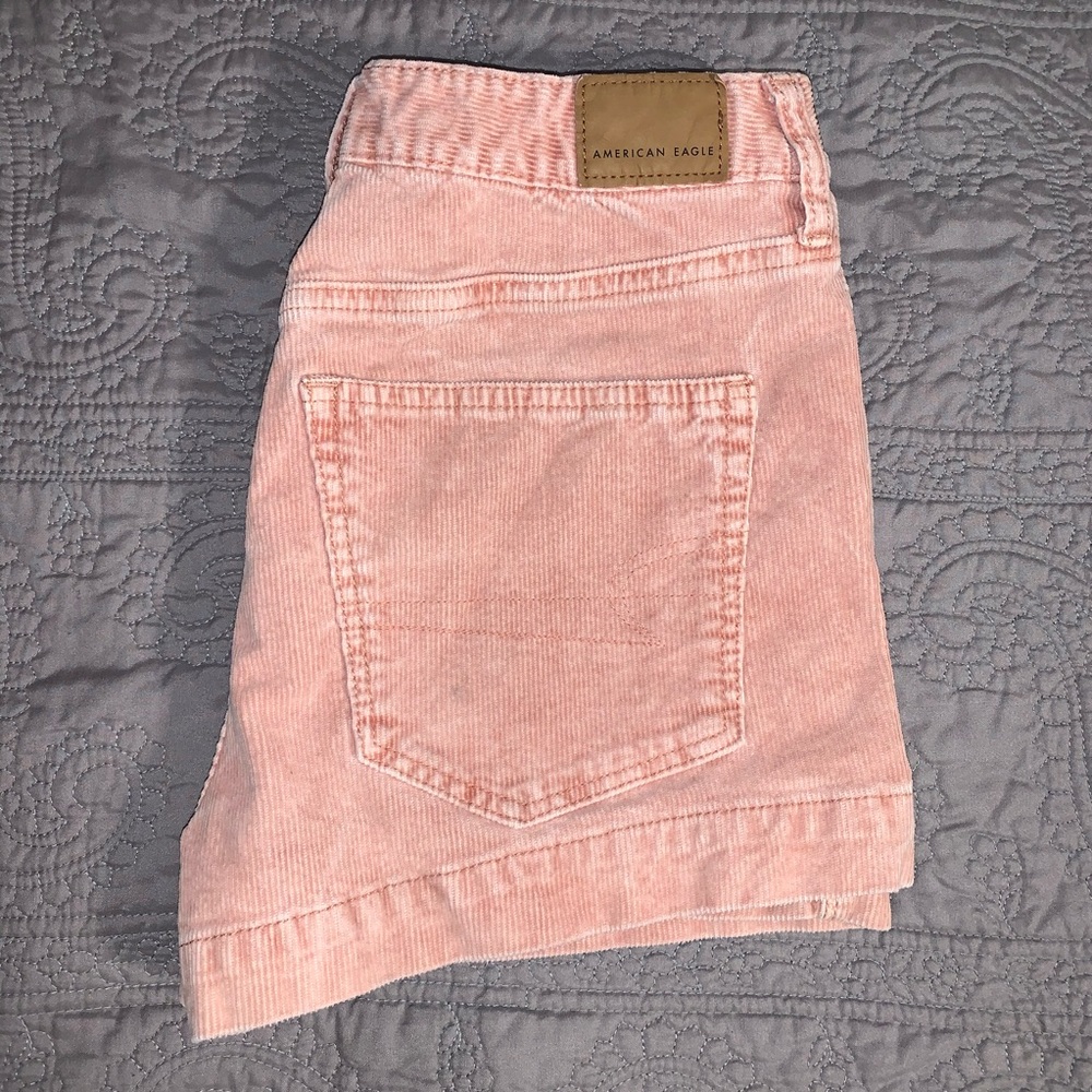 American Eagle Pink Corduroy Shorts